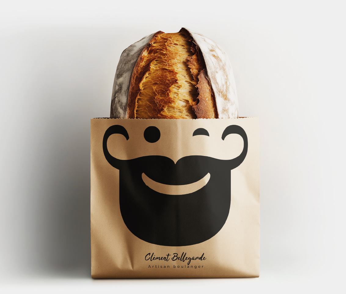 Identité visuelle de la boulangerie Bio, Gueule de pain à Alès