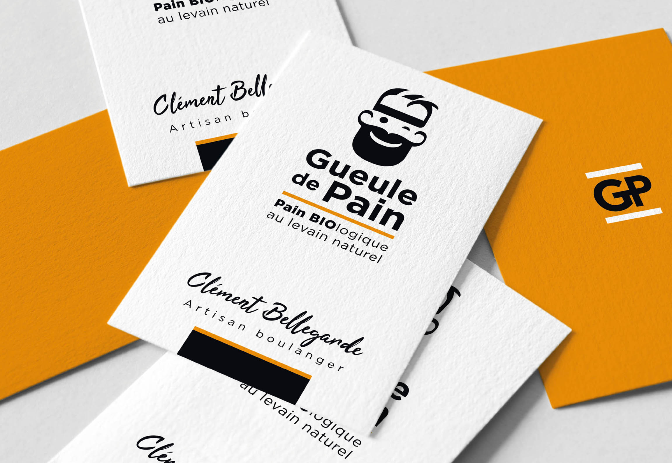 Création de l'identité visuelle de boulangerie Bio, Gueule de pain à Alès
