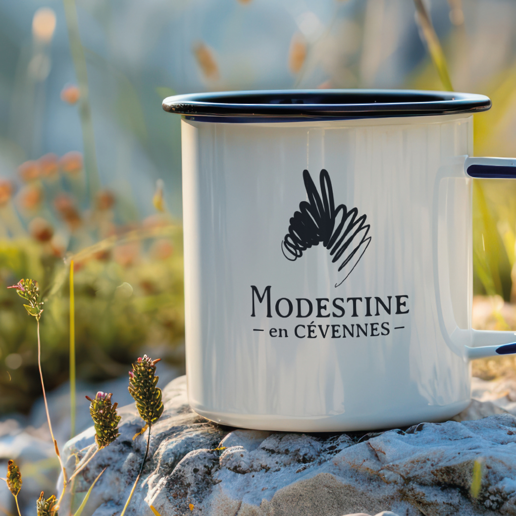 Création d'un logo "Modestine en Cévennes" pour l'Office de Tourisme d'Alès Cévennes.
