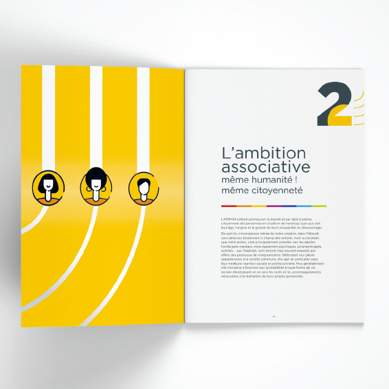 Création et mise en page d'une brochure pour un projet associatif, Montpellier dans l'Hérault.