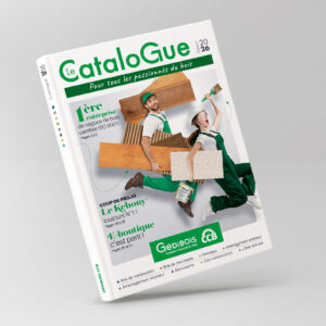 Création et mise en page du catalogue "produits" annuel de 312 pages pour Gedibois CCB à Alès dans le Gard.