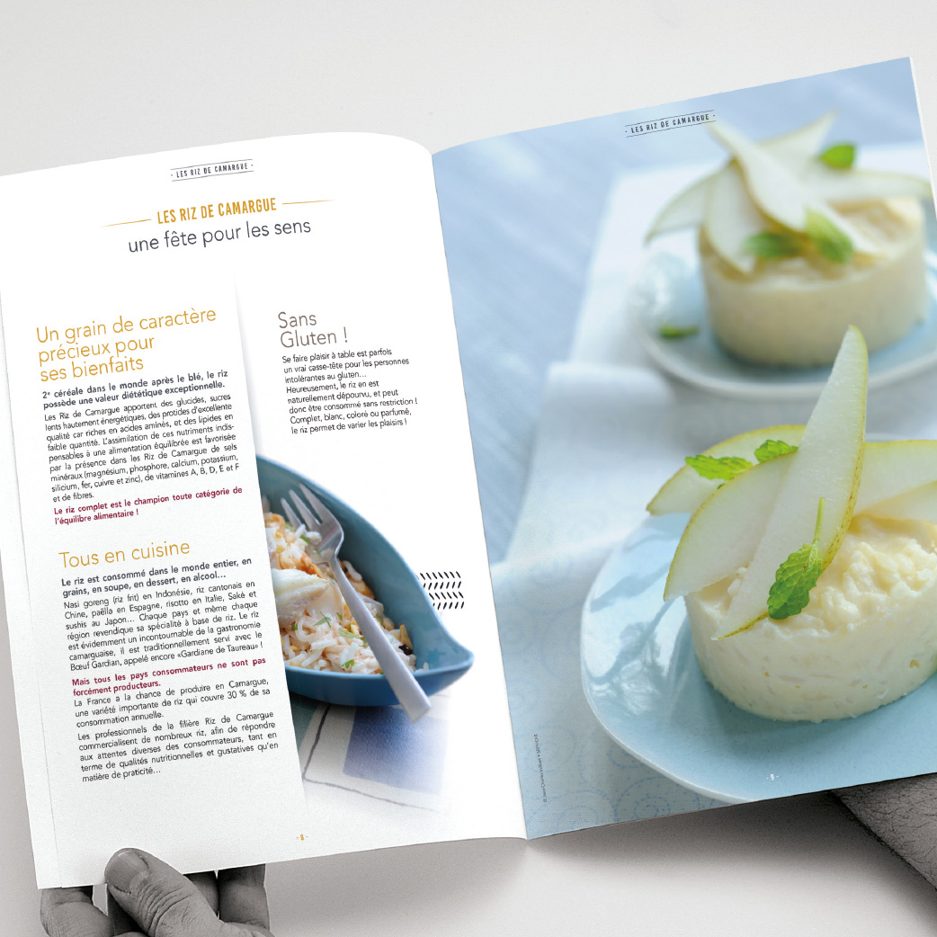 Création du logo et de la charte graphique "Riz de Camargue" pour l'agence Cool Communication.