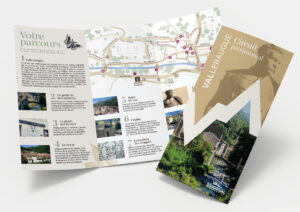 Création graphique d'un dépliant complémentaire au sentier patrimonial.